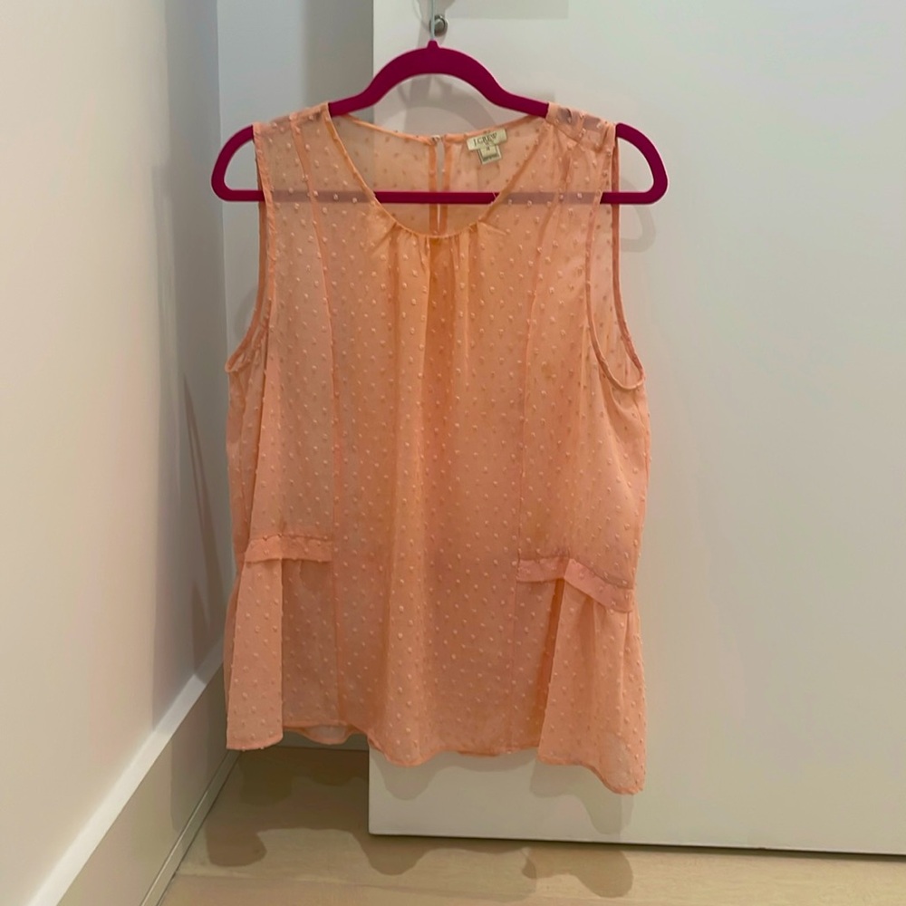 Polka dot textured J.Crew tank top